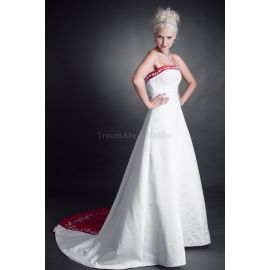 Vestido de novia de lujo vintage sin cintura sin mangas