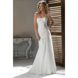 corte tren cintura natural atractivo elegante vestido de novia