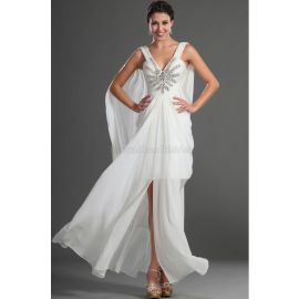 Funda cintura normal Elegante vestido de novia de gasa