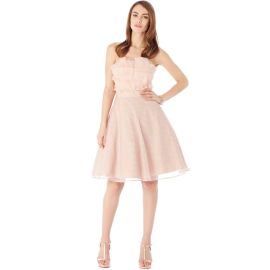 Elegantes vestidos de coctel A-line rosa hasta la rodilla