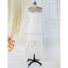 vestido de novia elegante sin mangas con apliques