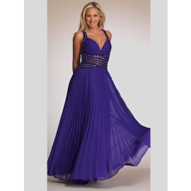 Glamorosos vestidos de noche con volantes para tallas grandes lila con tirantes.