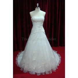 Vestido de novia formal romántico princesa con apliques