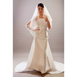 Vestido de novia sirena palabra de honor con cintura natural y espalda media