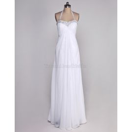 Vestido de novia de hada de lujo sin mangas ajustado vestido de novia
