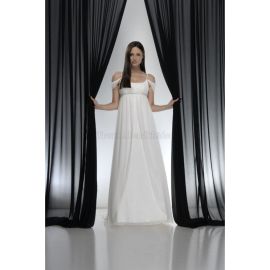 Imperio cintura romántica elegante diosa vestido de novia vestido de novia
